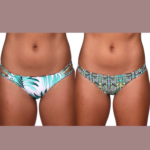 NEW Body Glove TropiCal Bali Reversible Split Side Hipster Bottom [SZ XS ]‎ - Picture 1 of 12
